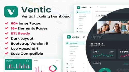 Event Ticketing Bootstrap Admin Dashboard Template