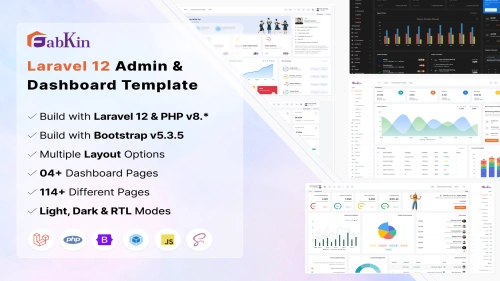 Fabkin - Laravel Admin & Dashboard Template