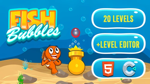 Fish Bubbles bubble shooter HTML5 Game