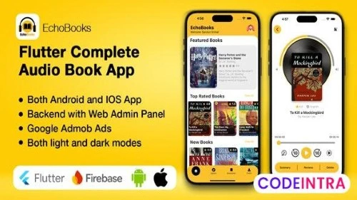 Flutter Audio Book App with Admin Panel - EchoBook
