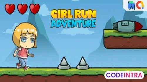 Girl Run Adventure - Runner Game Android Studio Pr