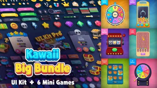 GUI Kawaii Bundle | 2D GUI | Unity Assets