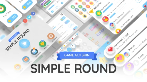 GUI - Simple Round | 2D GUI | Unity Assets