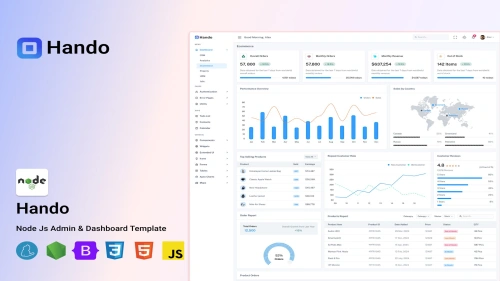 Hando - NodeJs Admin & Dashboard Template