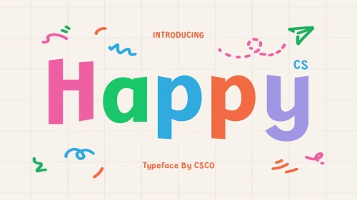 Happy – Fun Font Sans-Serif Design Luxury Happy