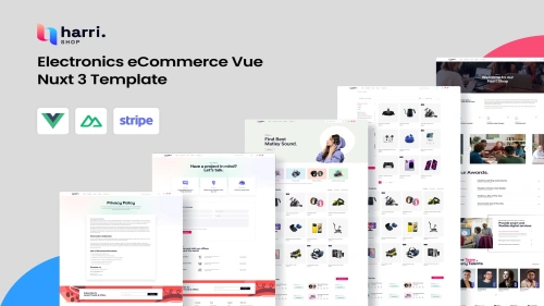 Harri – Electronics eCommerce Vue Nuxt 3 Template