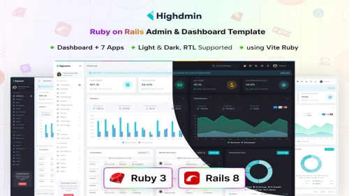 Highdmin - Ruby on Rails Admin Dashboard Template