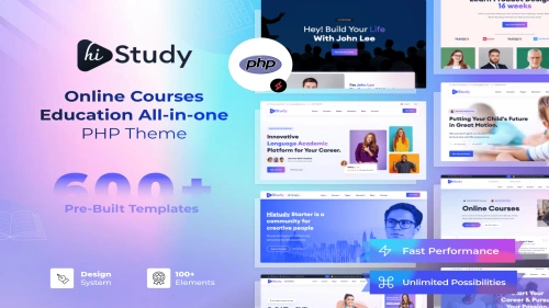 HiStudy - Online Courses & Education PHP Template