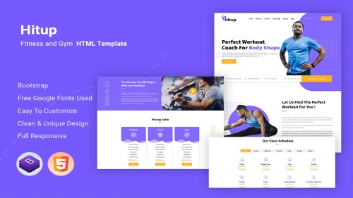 Hitup - Fitness and Gym HTML Template
