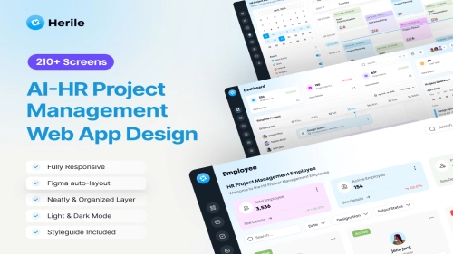 HR Project Management Web App Design - Figma Resources