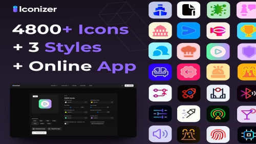 Iconizer Pro | Icon Customizer | 4800+ Icons, 3 Styles - Figma Resources