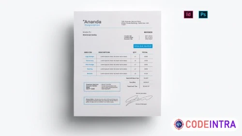 Invoice Template PSD Professional Design