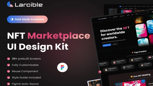 Larcible - NFT Marketplace Website - UI Kits