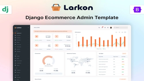 Larkon - Django Ecommerce Admin Dashboard Template