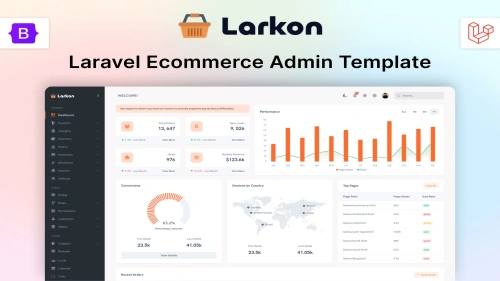 Larkon - Laravel Ecommerce Management Admin