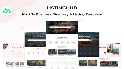 ListingHub - Nuxt Js Business Listing Template