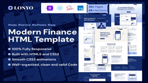Lonyo - Sass And software React JS Template