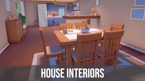 Low Poly Cartoon House Interiors | 3D Interior | Unity Assets