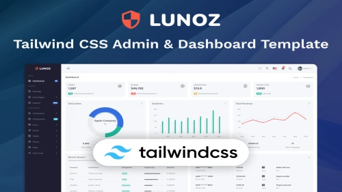 Lunoz - Tailwind CSS UI Kit Template