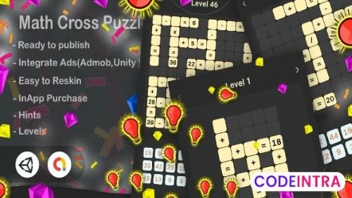 Math Cross Puzzle(Unity Game+Admob+iOS+Android)