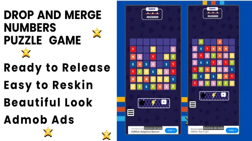 Merge and Drop Numbers Puzzle - Godot