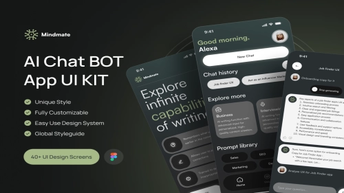 Mindmate - AI Chat BOT App UI KIT - Figma Resources