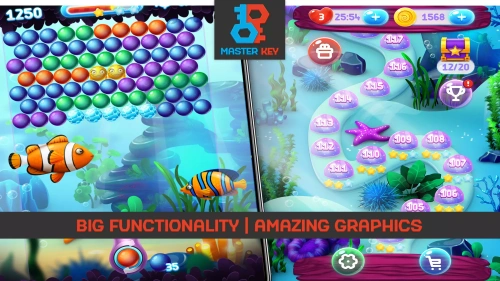 MK - Aqua Pop Bubble Shooter Game | Packs | Unity Assets