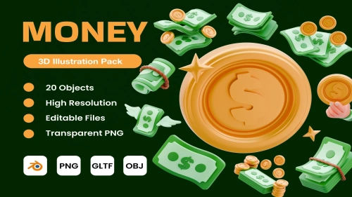 Money 3D Illustration