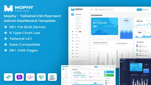 Mophy - Tailwind CSS Payment Admin Template