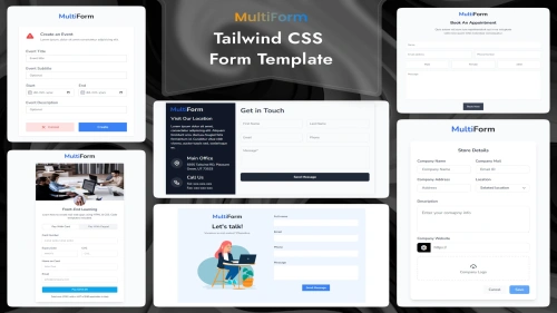 MultiForm - Tailwind CSS Form Section HTML Templat