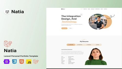 Natia - Personal Portfolio Laravel Template