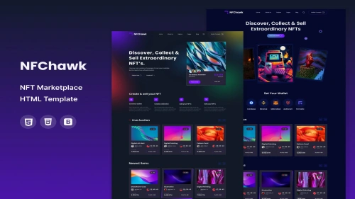 NFChawk - NFT Marketplace HTML Template