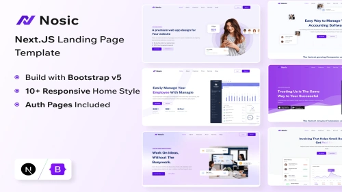 Nosic - Next.JS Landing Page Template