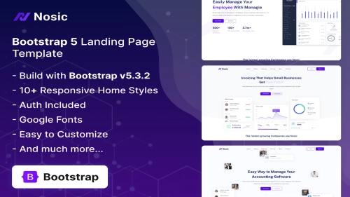 Nosic - Responsive Bootstrap Landing Page Template
