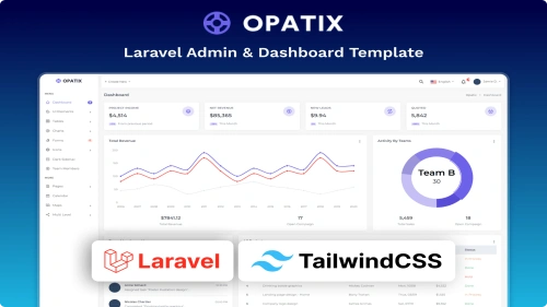 Opatix - Laravel 13 & Tailwind CSS Admin Dashboard