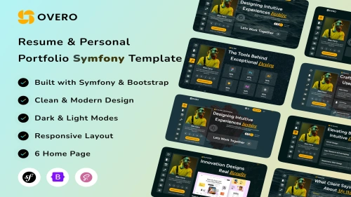 Ovro – Symfony Resume Personal Portfolio Template