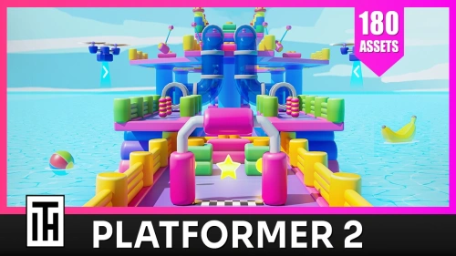 Platformer 2 Obstacles - Low Poly 3D Models Pack | 3D Exterior | Unity Assets