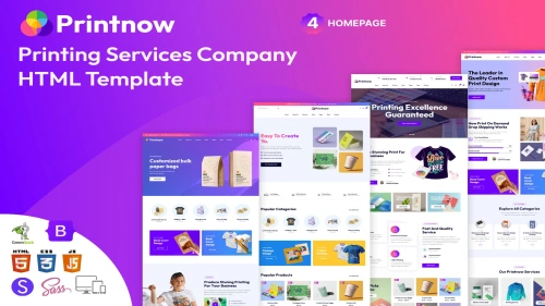 Printnow - Printing Services Company HTML Template