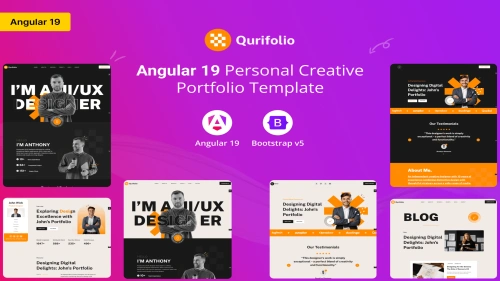 Qurifolio - Angular 19 Personal Creative Portfolio
