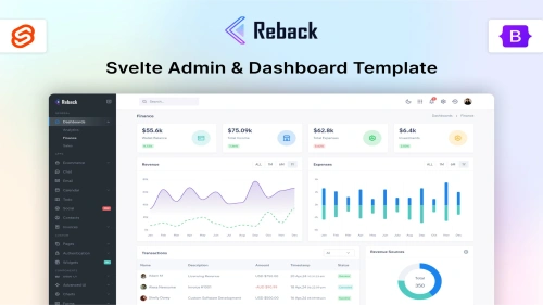 Reback - Svelte Admin & Dashboard Template