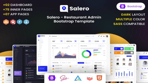 Salero - Restaurant Admin Bootstrap Template