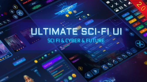 SCI-FI UI Pack Pro | 2D GUI | Unity Assets