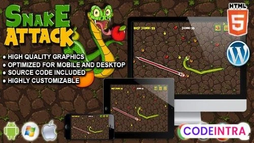 Snake Attack - HTML5 Survival Game