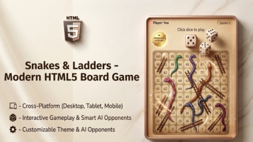 Snakes & Ladders | HTML5 Board Game