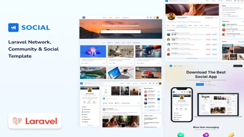 Social - Network & Community Laravel 12 Template