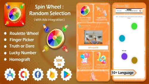 Spin Lucky Wheel Random Selection Android Studio