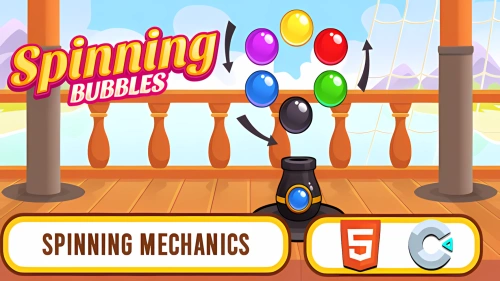 Spinning Bubbles bubble shooter HTML5 Game