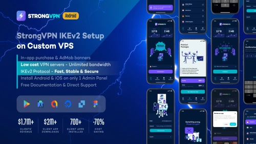 Strong VPN IKEv2 app on Custom VPS - Android App