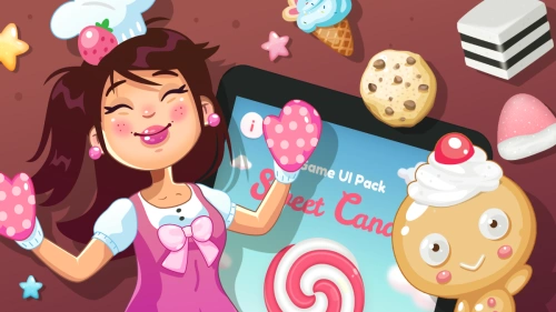 Sweet Candy GUI Pack | 2D GUI | Unity Assets
