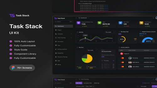 Task Stack UI kit - Figma Resources